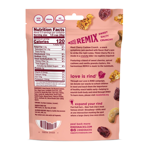 RIND’s Cashew Crunch Remix, Fruit & Nut Snack Mix