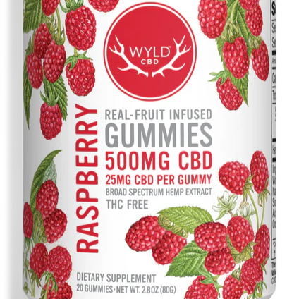 WYLD CBD's CBD Gummies Raspberry Broad Spectrum