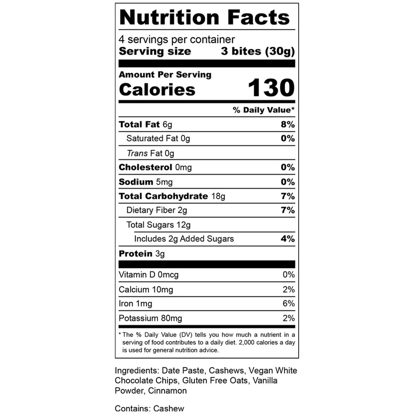 AMG snacks Energy Bites Cinnamon Roll