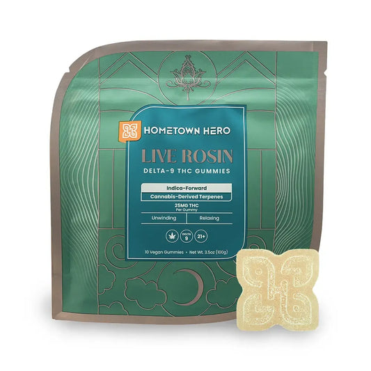 Hometown Hero Delta-9 Live Rosin Absolute Indica Gummies