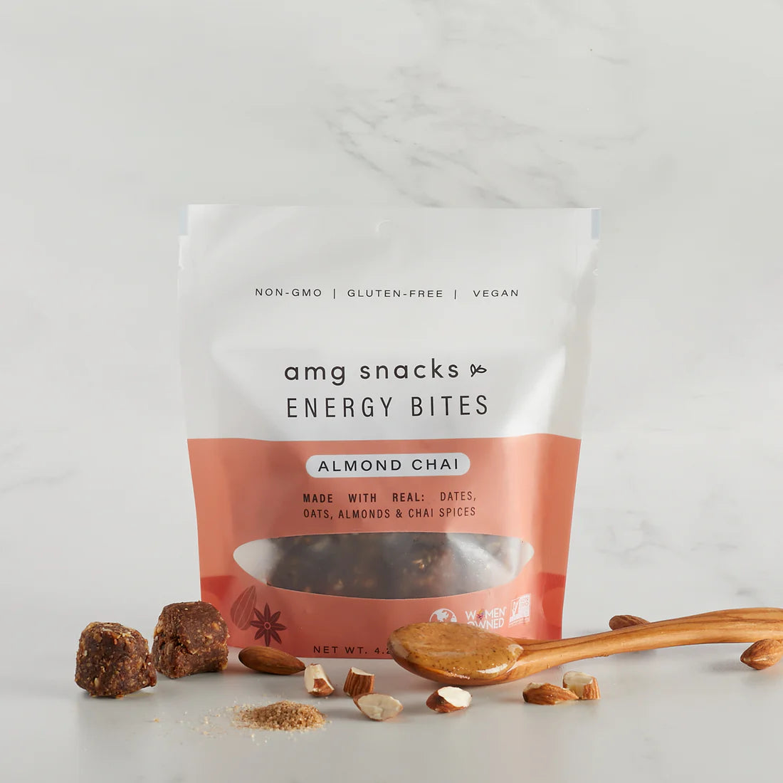 amg snacks's Energy Bites Almond Chai