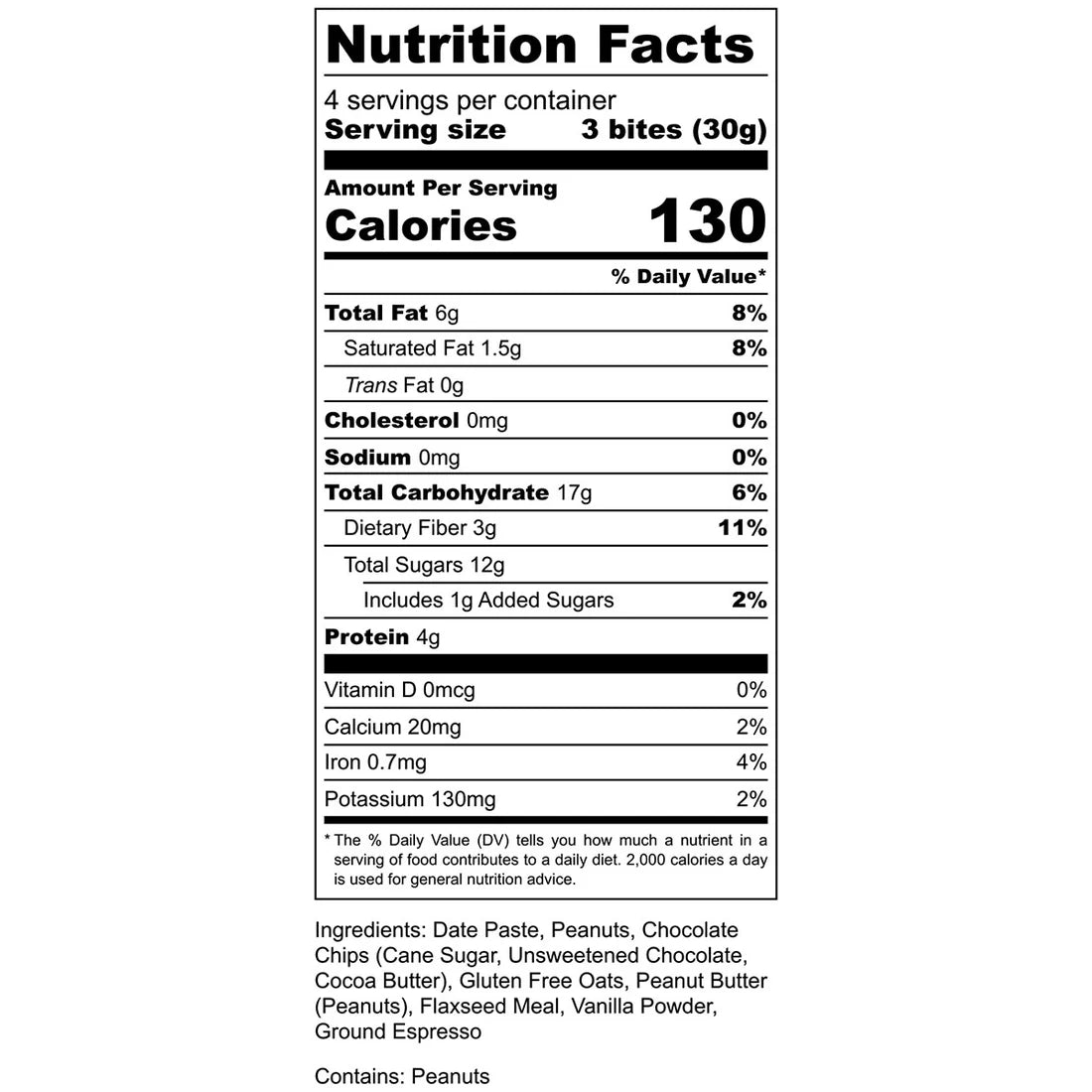 AMG snacks Energy Bites Espresso