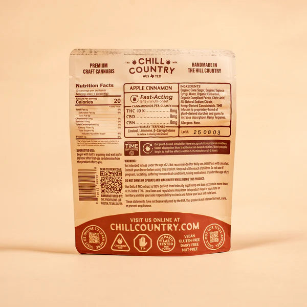 Chill Country's Apple Cinnamon Gummies