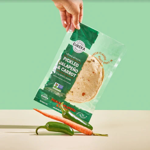 Eureka Vegan Flour Tortillas - Pickled Jalapeno & Carrot