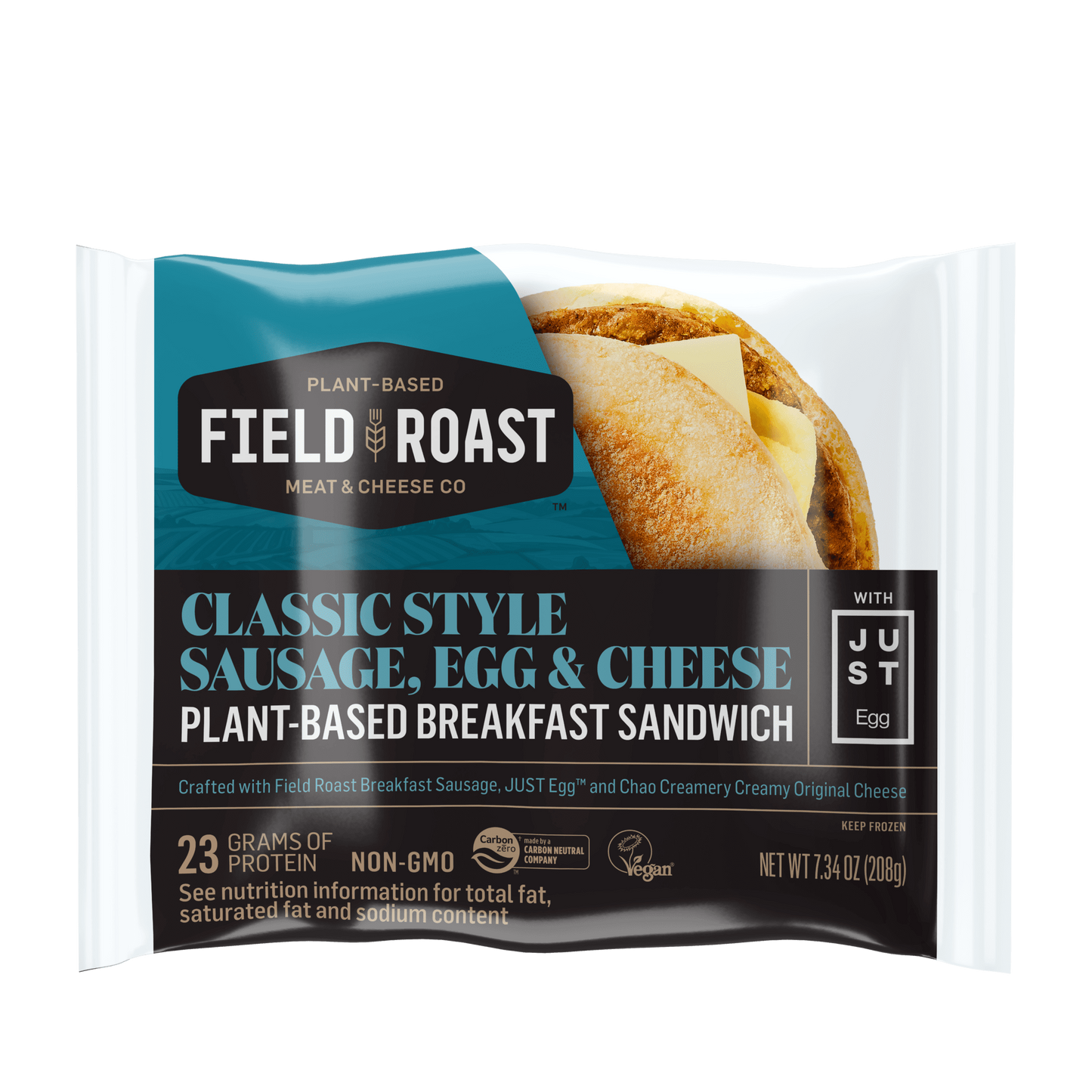 Field & Roast Plant Based Breakfast Sandwich Sausage Egg & Cheese
