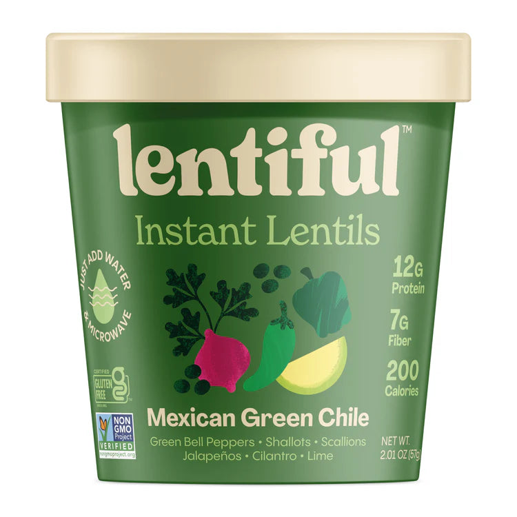 Lentiful Mexican Green Chile Instant Lentils Cup (57 gm/ 2.01 oz)