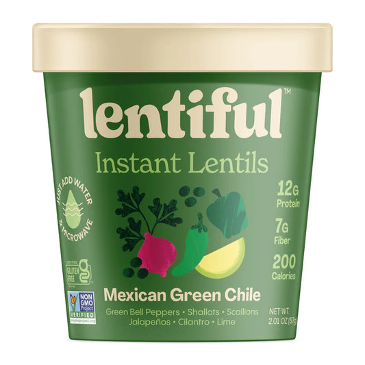 Lentiful Mexican Green Chile Instant Lentils Cup (57 gm/ 2.01 oz)