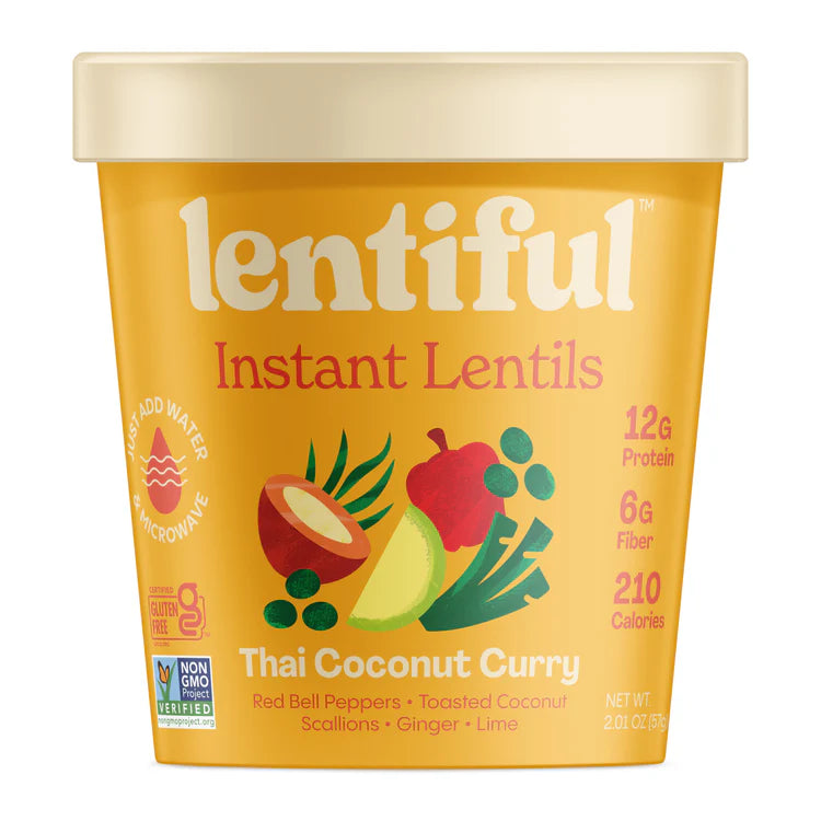 Lentiful Thai Coconut Curry Instant Lentils Cup (57 gm/ 2.01 oz)