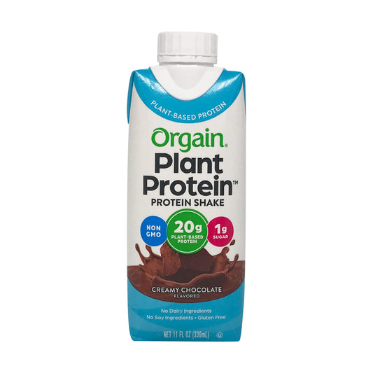 Orgain plant based chocolate protein shake - 20 g of protein