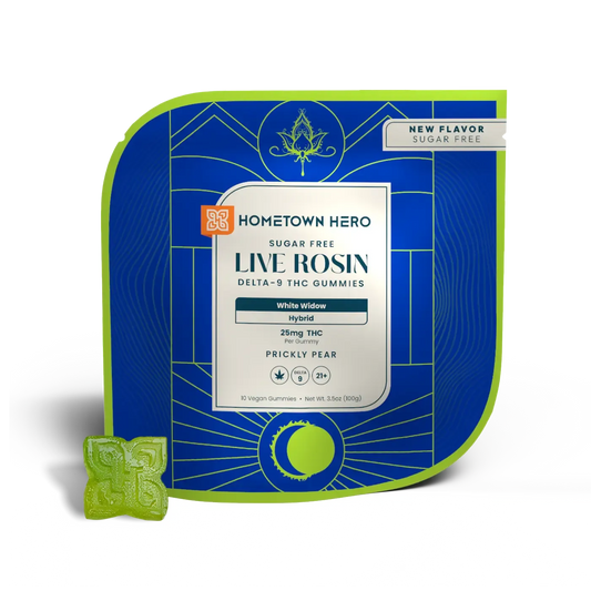 Hometown Hero Prickly Pear 25mg/pc Live Rosin Hybrid Gummies (Sugar Free)