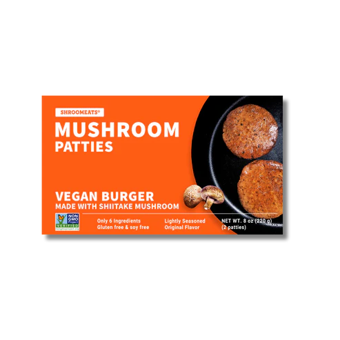 Shroomeats® Mushroom Patties: Vegan Mushroom Burger