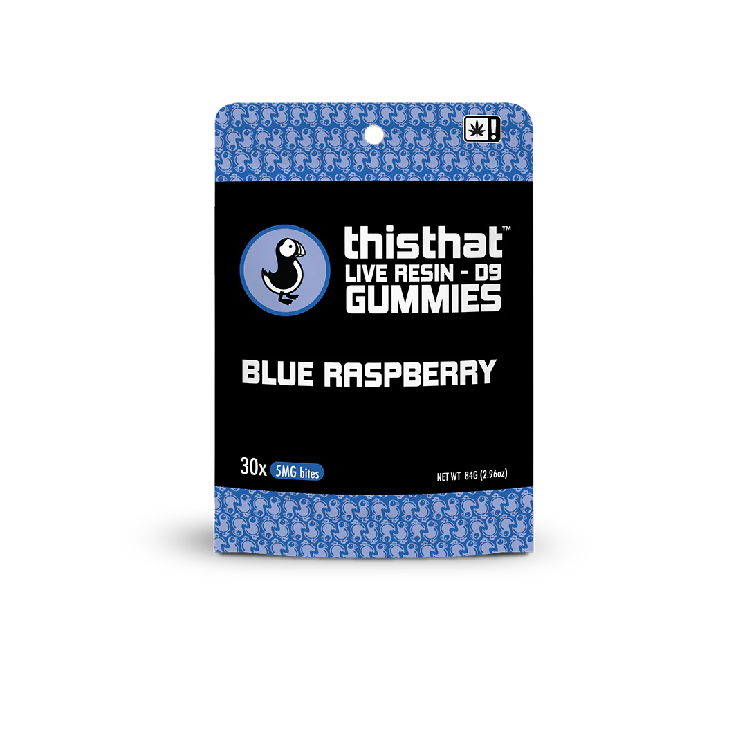 This That CBD's Blue Raspberry Live Resin D9 Gummies - 5mg