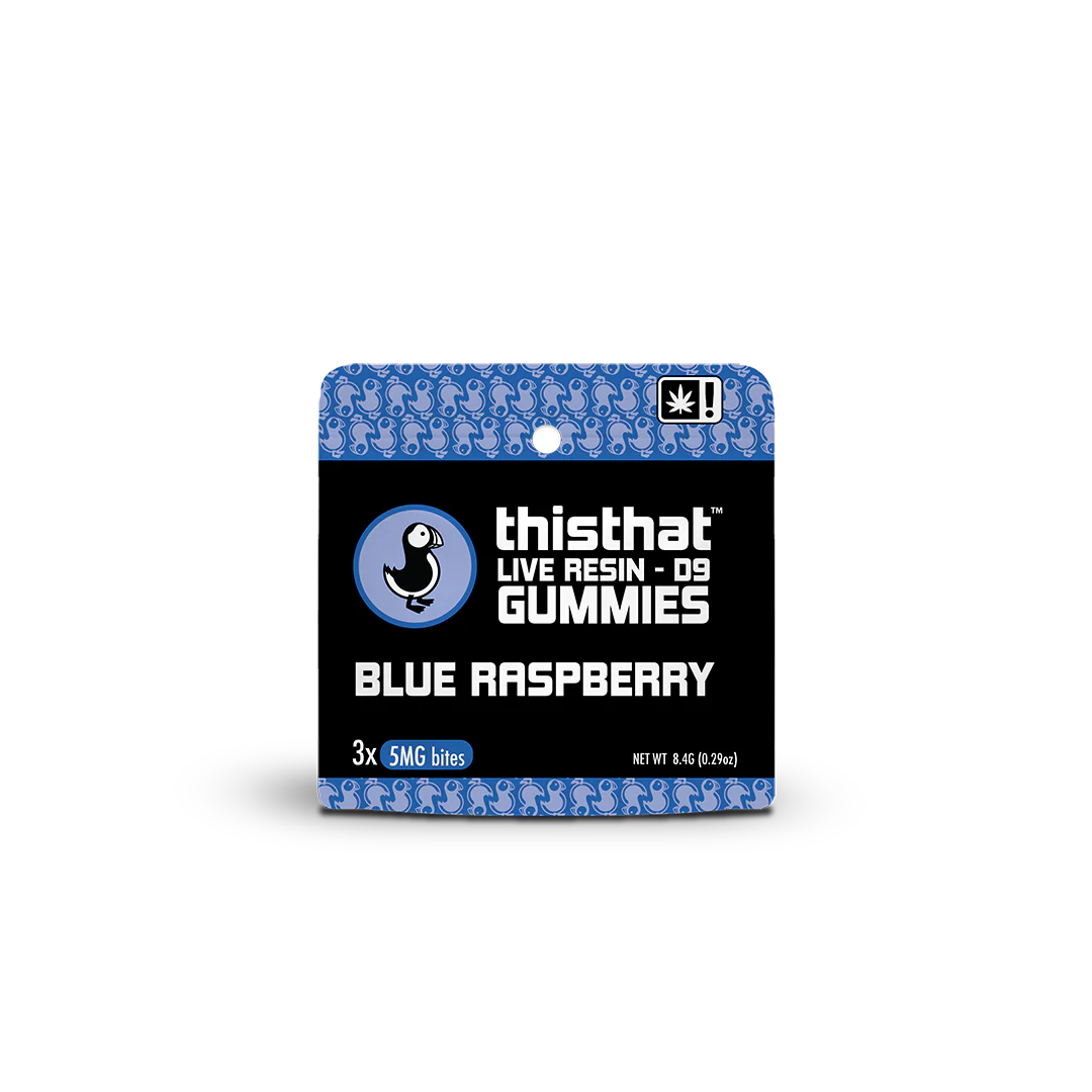 This That CBD's Blue Raspberry Live Resin D9 Gummies - 5mg