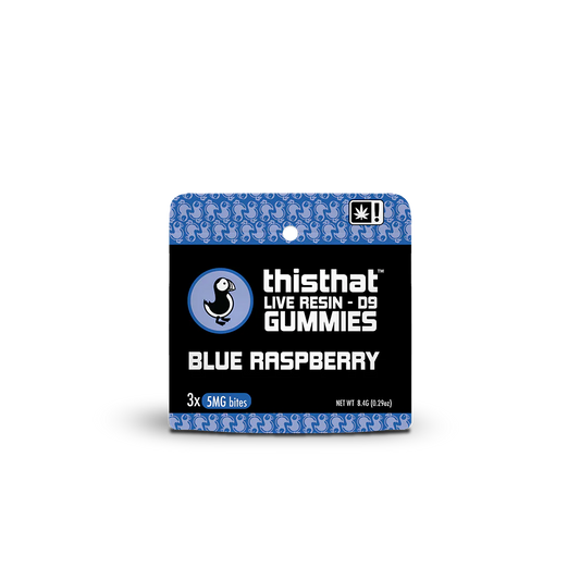 This That CBD's Blue Raspberry Live Resin D9 Gummies - 5mg