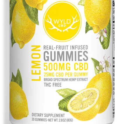 WYLD CBD's CBD Gummies 250mg Lemon
