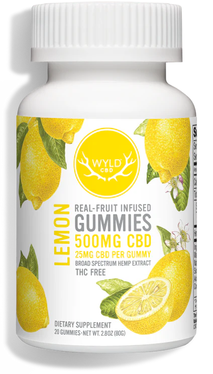 WYLD CBD's CBD Gummies 250mg Lemon