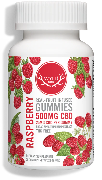 WYLD CBD's CBD Gummies 250mg Raspberry