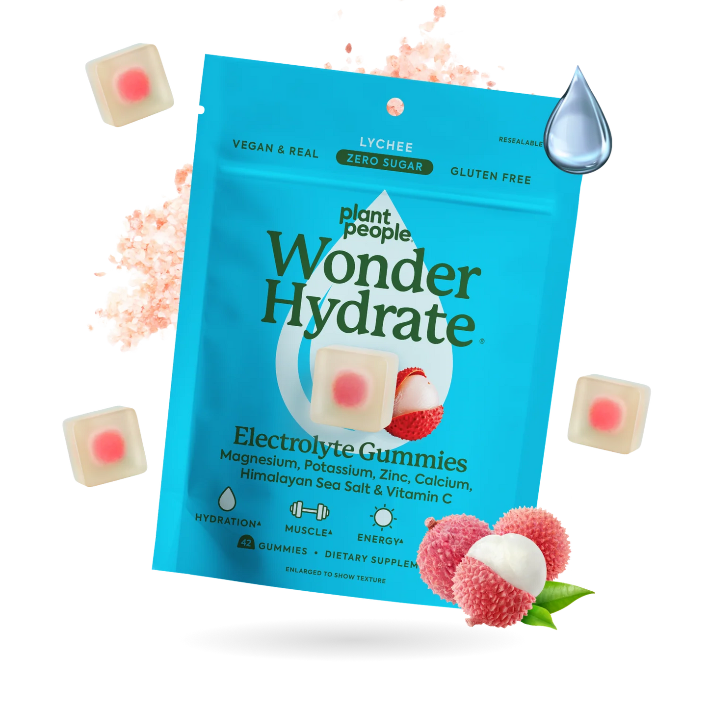 Plant People Wonder Hydrate Gummies 30 Day Bag