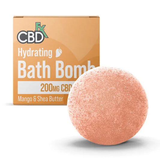 CBDfx mango & shea butter bath bomb - 200mg CBD