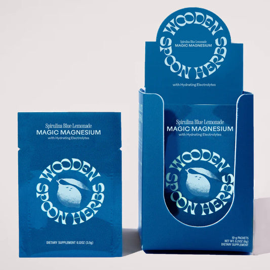 Wooden Spoon Magic Magnesium Spirulina Blue Lemonade Powder Sachets