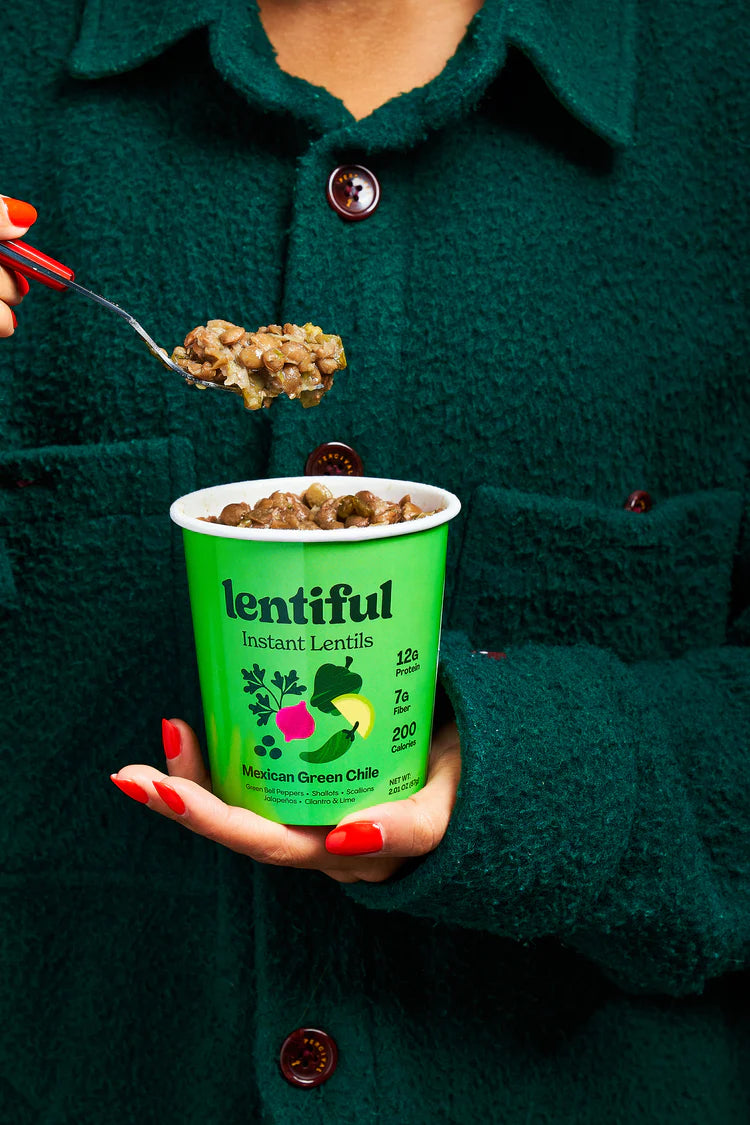 Lentiful Mexican Green Chile Instant Lentils Cup (57 gm/ 2.01 oz)